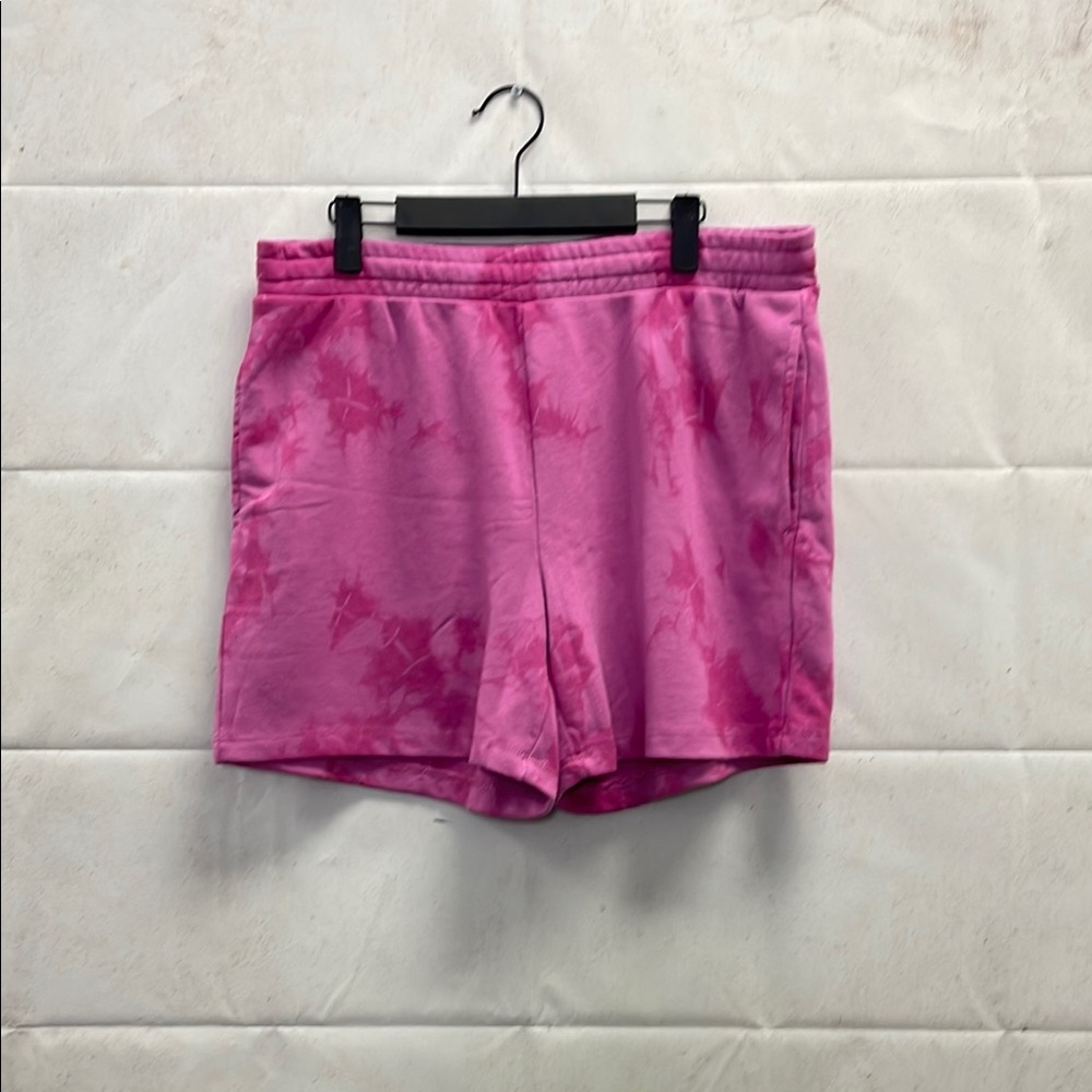 Member’s Mark, Pink Tie Dye, Cotton Blend, Drawstring Shorts (XL)